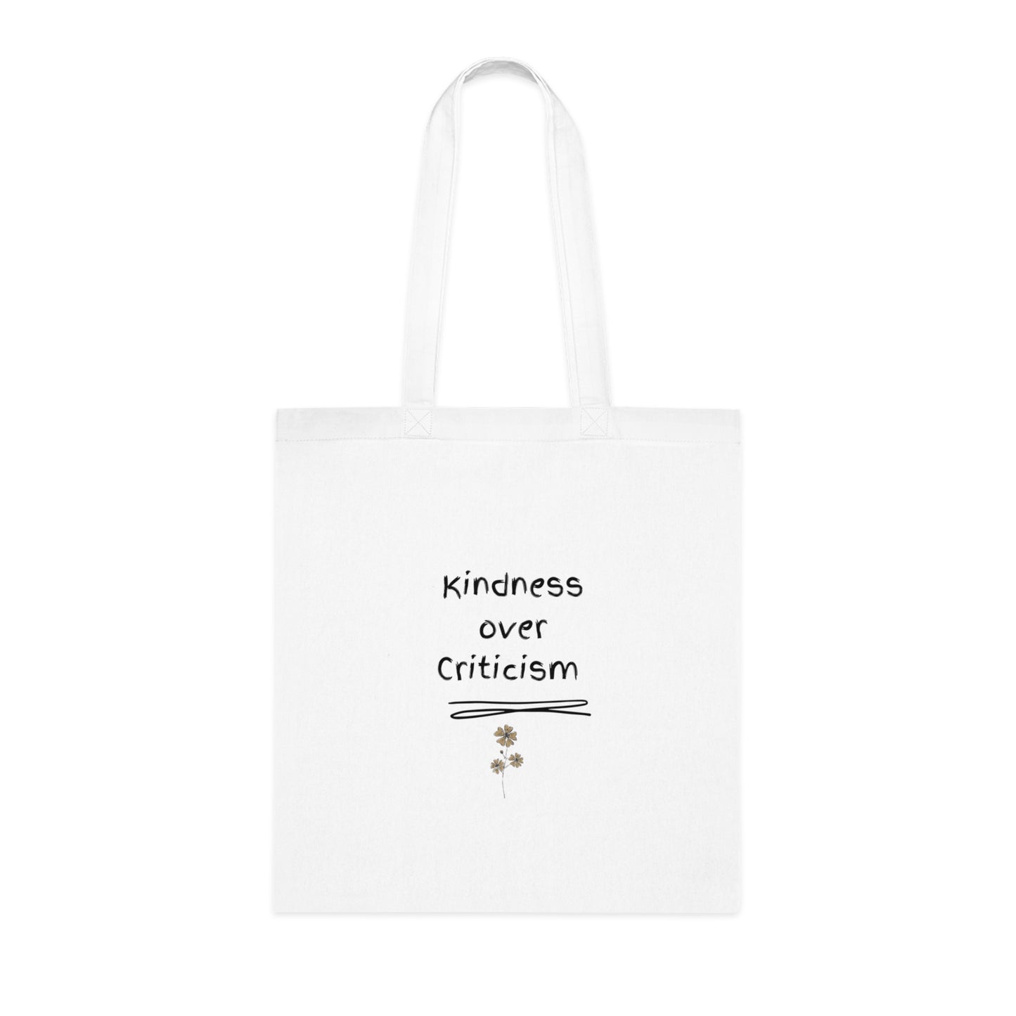 UK Kindness Over Criticism Tote Bag | Reusable Canvas Shopping Bag, Eco-Friendly Tote, Gift for Friends, Motivational Bag, Everyday Carry