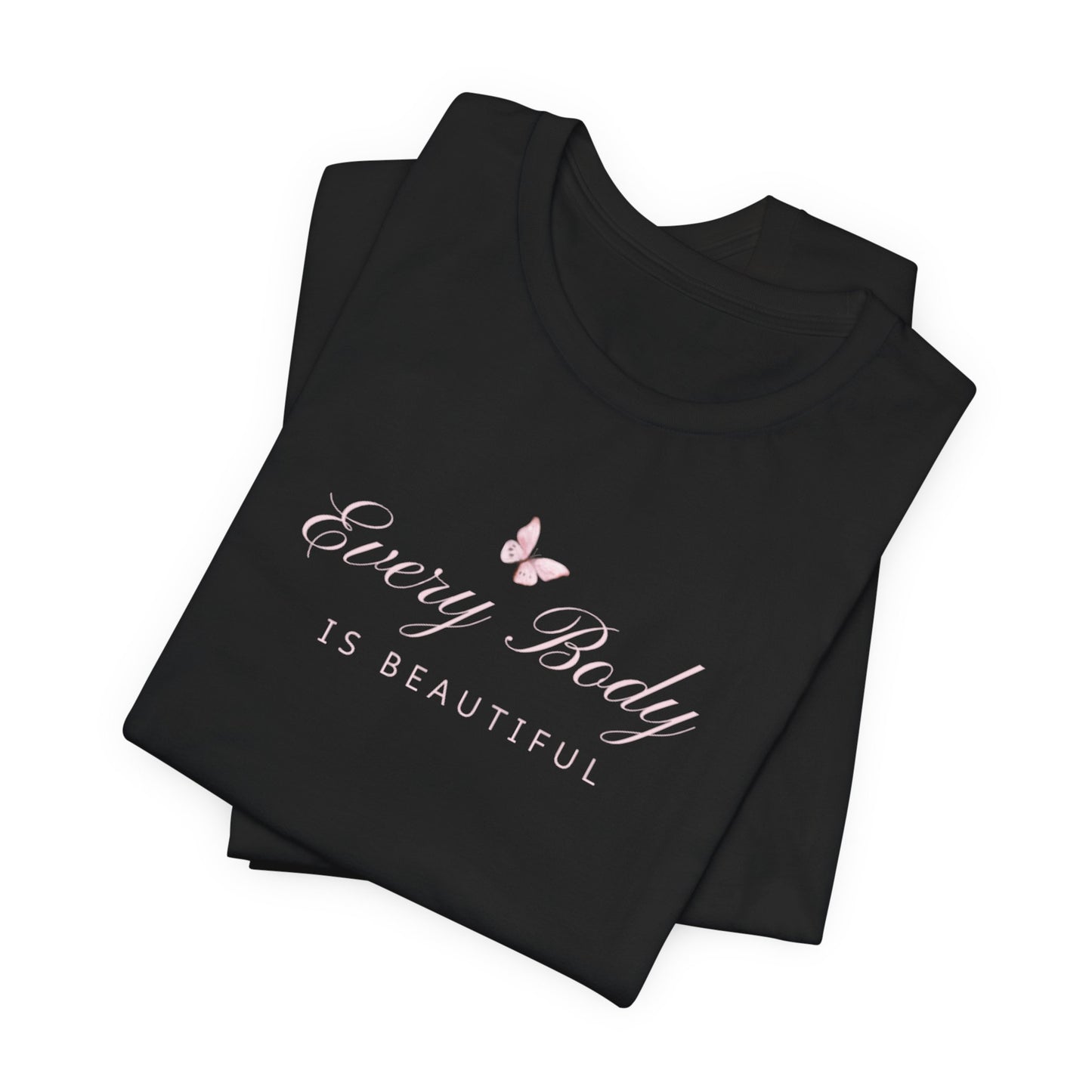 UK Every Body Is Beautiful Tee - Unisex Short Sleeve Shirt, Affirmation Apparel, Body Positivity Gift, Casual Wear, Motivational Clothing