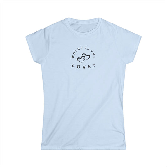 UK Women's Love Inquiry Tee - Softstyle Shirt, Gift for Her, Valentine’s Day Present, Casual Wear, Heartfelt Apparel