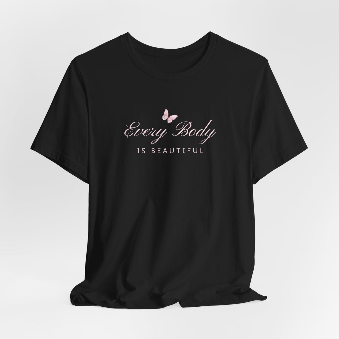 UK Every Body Is Beautiful Tee - Unisex Short Sleeve Shirt, Affirmation Apparel, Body Positivity Gift, Casual Wear, Motivational Clothing
