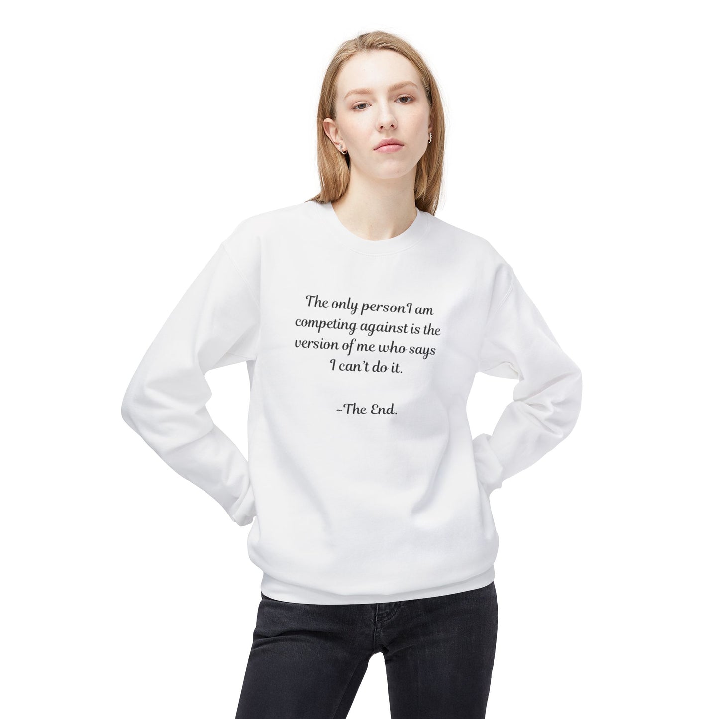 UK Motivational Crewneck Sweatshirt - Inspirational Gift for Friends, Cozy Apparel for Self-Care, Perfect for Birthdays, Affirmation Wear
