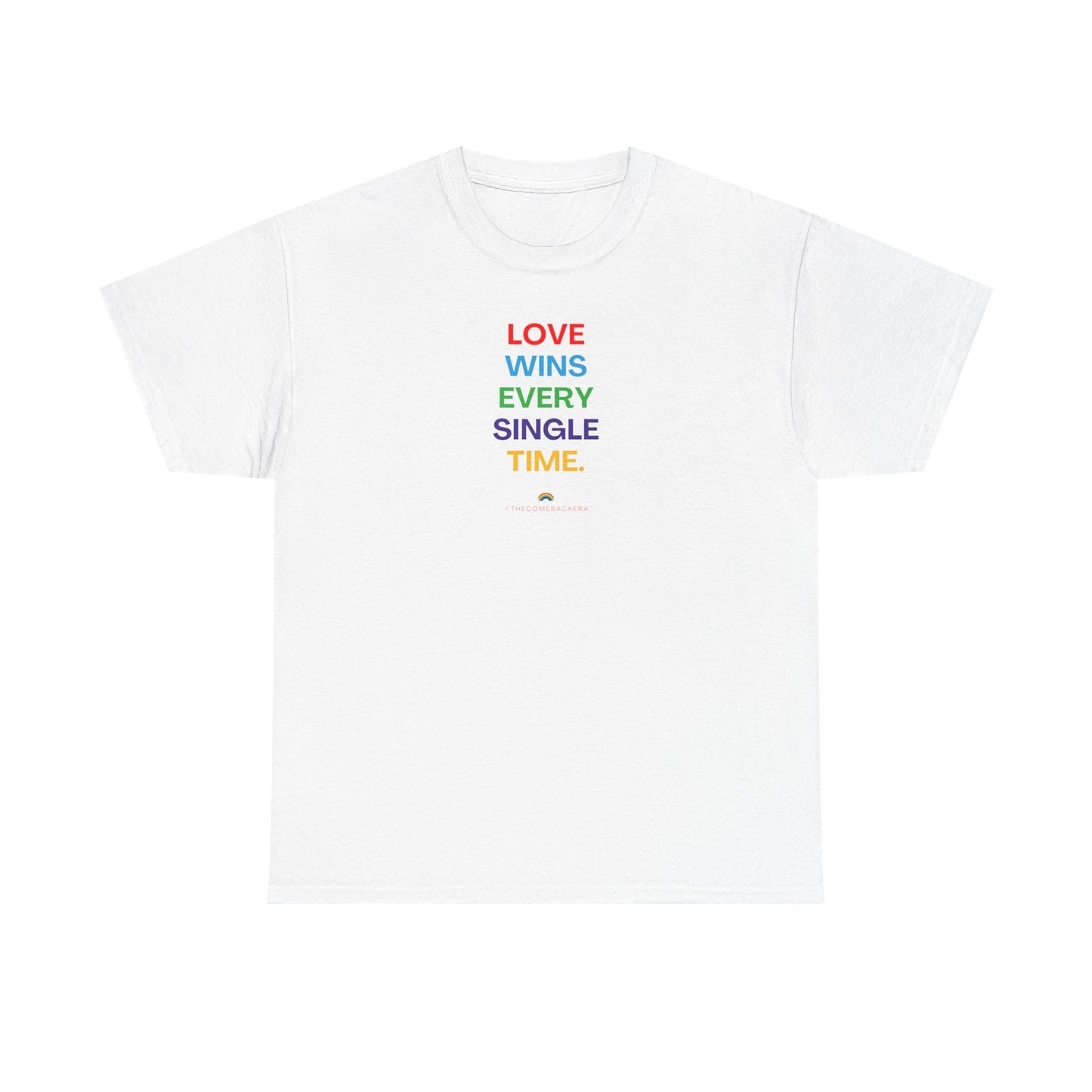 UK Love Wins Unisex Heavy Cotton Tee - Inspirational T-Shirt, Affirmation Top, Pride Shirt, Gift for Friends, Everyday Wear