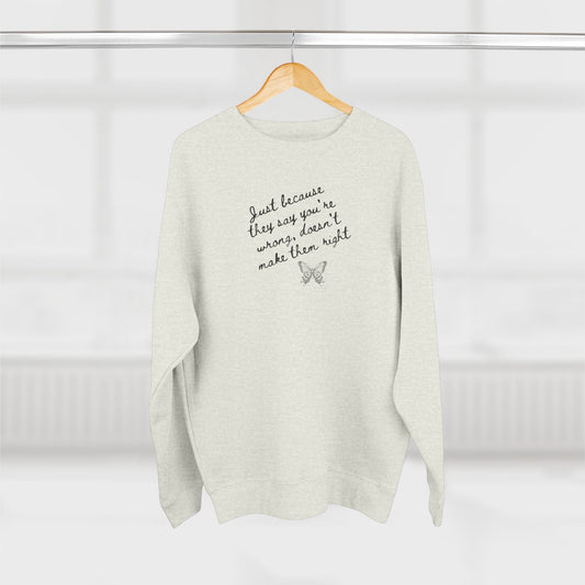 CANADA Inspirational Butterfly Sweatshirt, Cozy Crewneck, Motivational Gift, Unisex Apparel, Butterfly Graphic Clothing, Self-Confidence Fashion