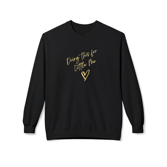 US Unisex Fleece Crewneck Sweatshirt for Self-Love, Cozy Sweatshirt, Inspirational Apparel, Gift for Her, Heartfelt Message Clothing