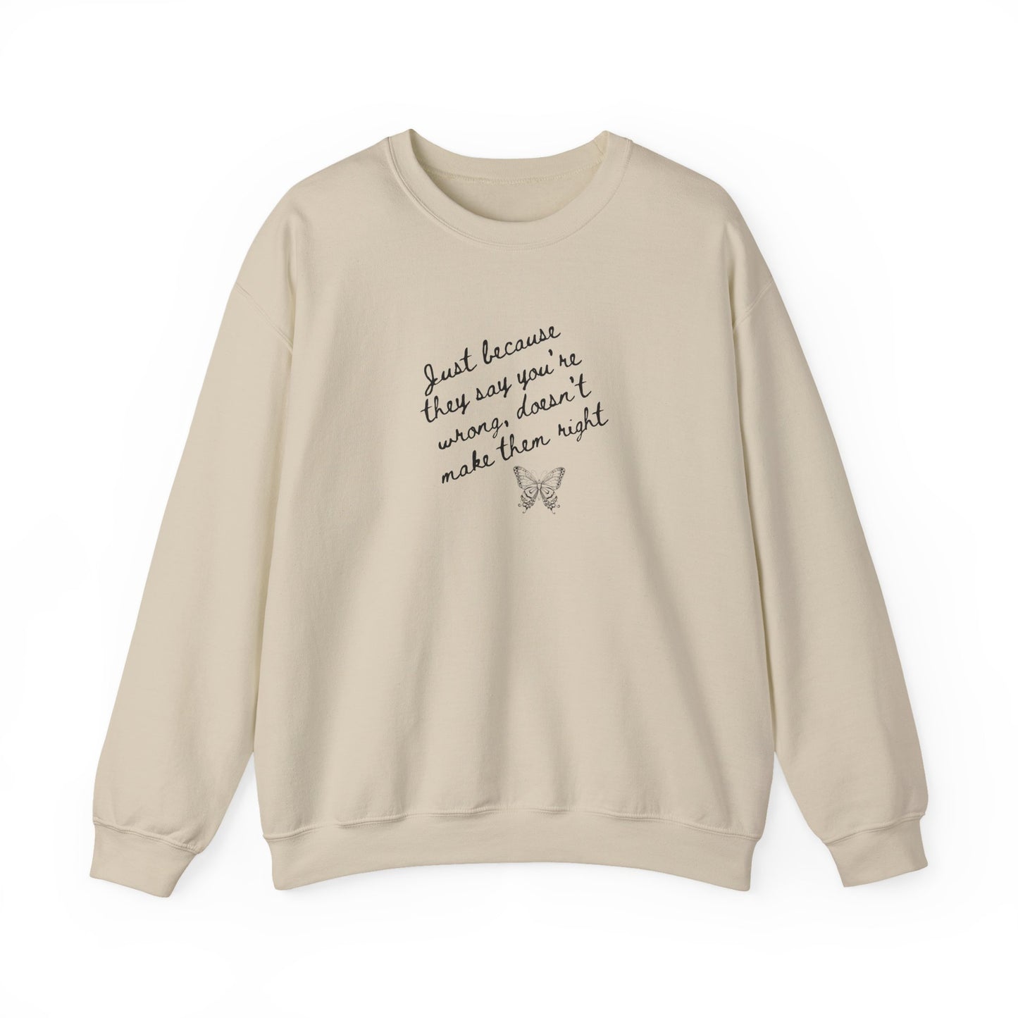 UK Just Because Crewneck Sweatshirt - Inspirational Gift for Friends, Cozy Fall Fashion, Unisex Sweatshirt, Motivational Quote, Soft [...]