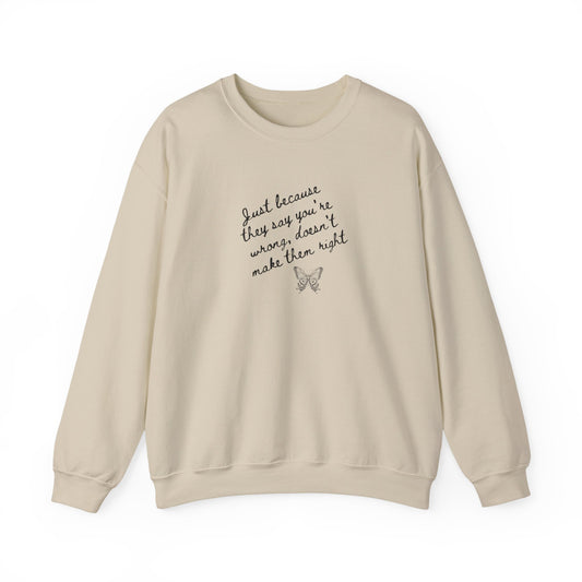 UK Just Because Crewneck Sweatshirt - Inspirational Gift for Friends, Cozy Fall Fashion, Unisex Sweatshirt, Motivational Quote, Soft [...]