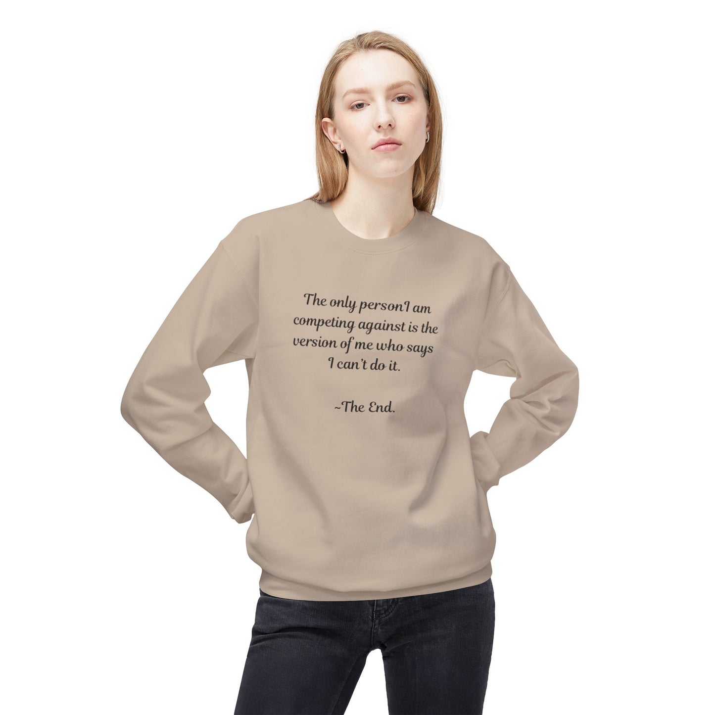UK Motivational Crewneck Sweatshirt - Inspirational Gift for Friends, Cozy Apparel for Self-Care, Perfect for Birthdays, Affirmation Wear