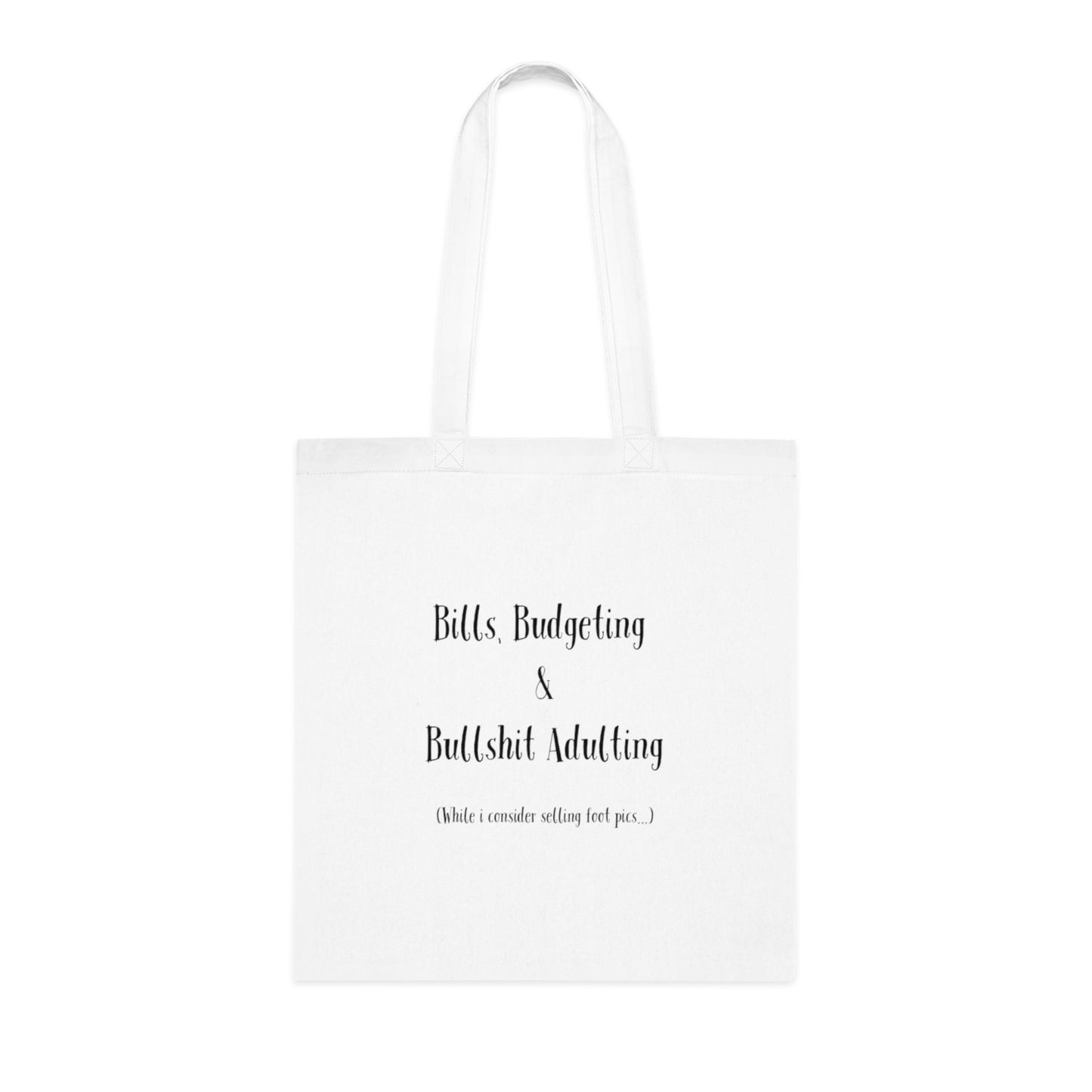 UK Humorous Cotton Tote Bag - Perfect for Adulting, Budgeting, Gift for Students, Eco-Friendly Shopping, Everyday Use